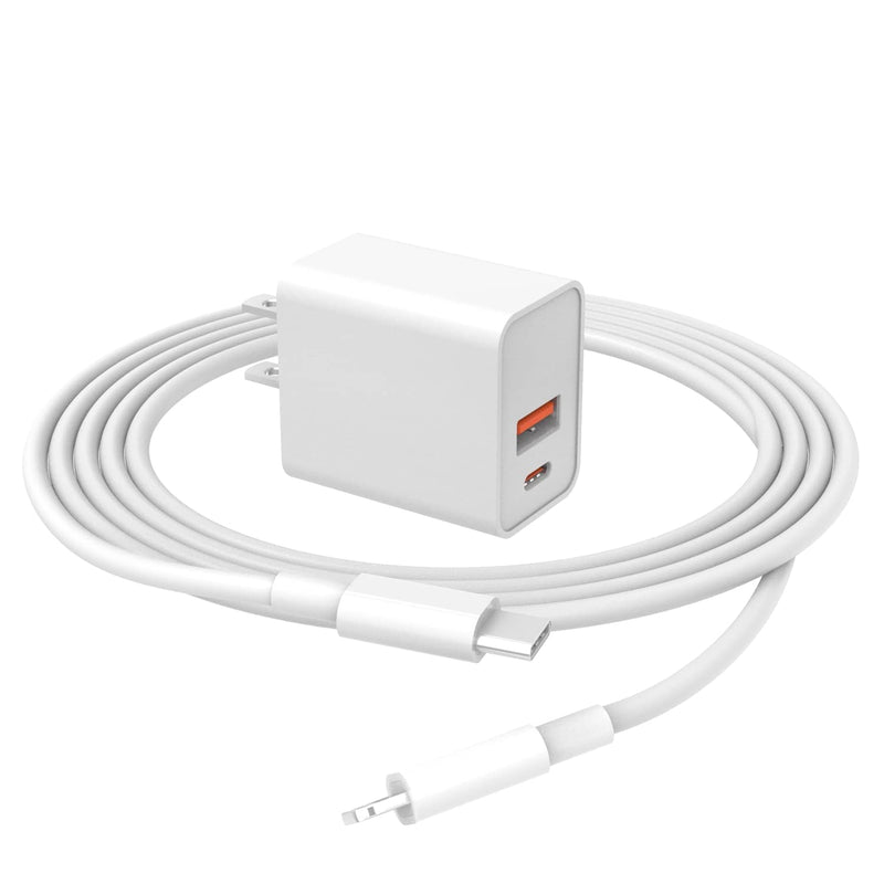 [Australia - AusPower] - 20W [for Apple MFi Certified] Fast Charger for iPad 9th Generation Gen 2021 10.2 inch Tablet with 6.6 Ft Charging Cable A2602 A2604 A2603 A2605 AC Power Supply Adapter Cord 
