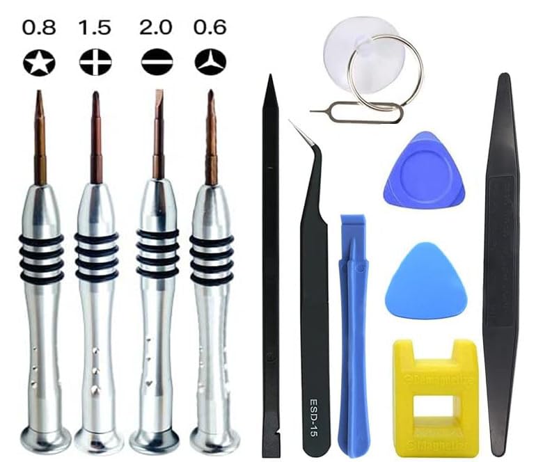 [Australia - AusPower] - Screwdriver Repair Set Tool Cleaning Kit for Apple iPhone 5 6 6S 7 8 X XS XR SE 11 12 13 14 15 Plus Pro Max mini ipod,ipad,Mobile cell phones,Switch,watch,Glasses,Camera,Tablet,etc 