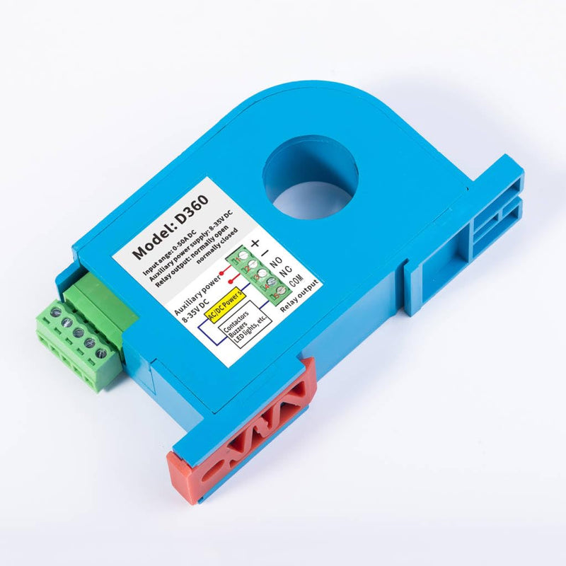 DC Current Switch,Current Sensing Relay DC Current Sensing Switch 0-50A Amp Sensor Monitoring Relay D360