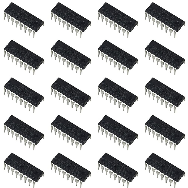 PENGLIN 74HC595N 74HC595 8-Bit Sliding Register Pack of 20 | With locked 3-state output, DIP-16.