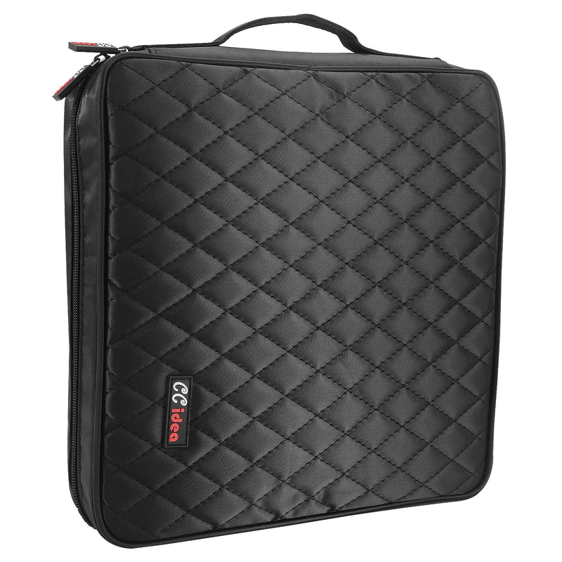 [Australia - AusPower] - CCidea 200 Capacity CD/DVD Case Holder Portable Wallet Disc Storage Binder Nylon CD Bag for Car, Home, Travel Carrying Protector Organizer (200-Black) 200-Black 