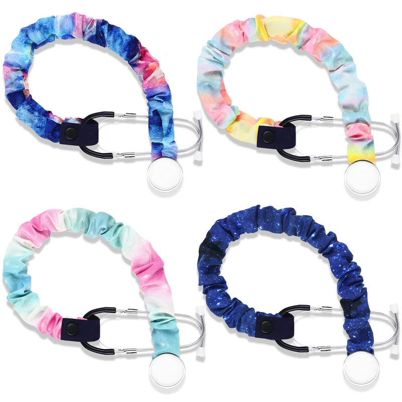 [Australia - AusPower] - 4 Pieces Stethoscope Covers with Removable Tube Handmade Stethoscope Accessories for Nurses Doctors (Starry Sky) Starry Sky 