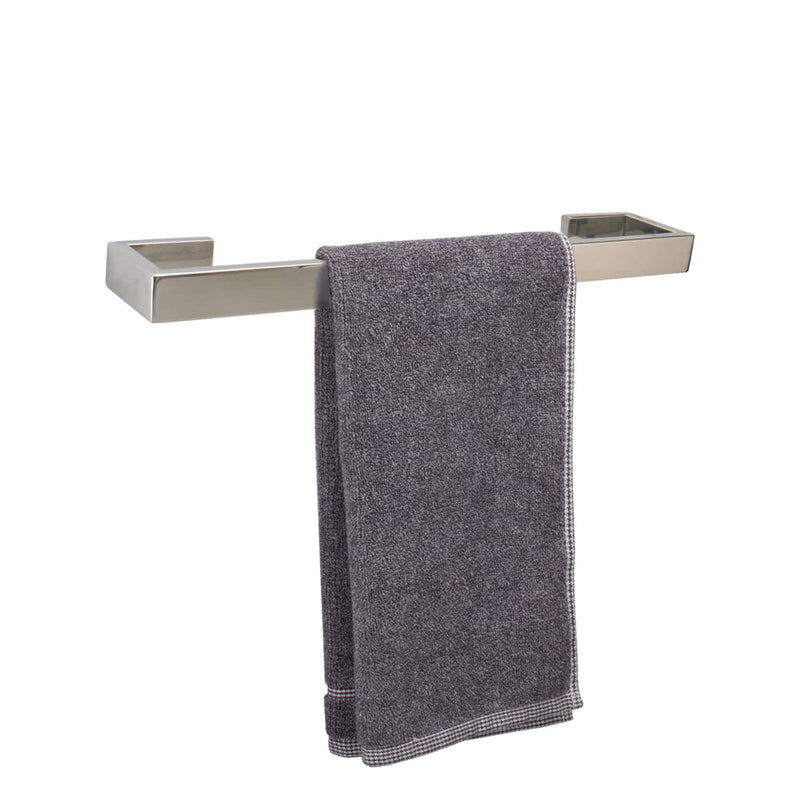 TocTen Bath Towel Rack - Square Base Thicken SUS304 Stainless Steel Towel Bar for Bathroom, Bathroom Bar Accessories Towel Rod Heavy Duty Wall Mounted Towel Holder (Polish Chrome, 16 Inch) Polish Chrome