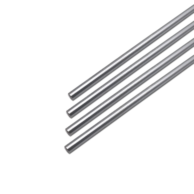 4PCS 8mmx 400mm (0.32" x 15.75") Case Hardened Chrome Plated Linear Motion Rods Linear Rail Rod Shaft for 3D Printer, DIY, CNC - Metric h8 Tolerance Type4(4pcs rods)