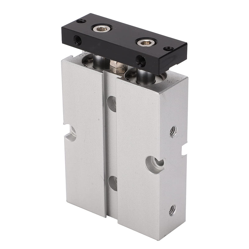 [Australia - AusPower] - Air Cylinder, Aluminum Compact Stroke Air Cylinder Double Action Double Rod Cylinder 10‑200mm Guided Pneumatic Slide Bearing Cushioned(TN16X20‑S) 