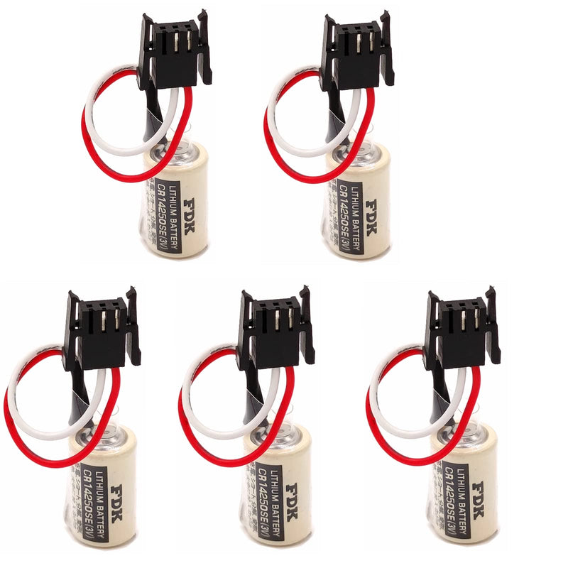 [Australia - AusPower] - 5-Pack 3V CR14250SE Replacement PLC Battery for FDK, AB Allen Bradley 1747-BA,1769-BA, 1756-BA1,TL-2150/C, 1746-BAS, SLC-500 Series Backup Power Supply 