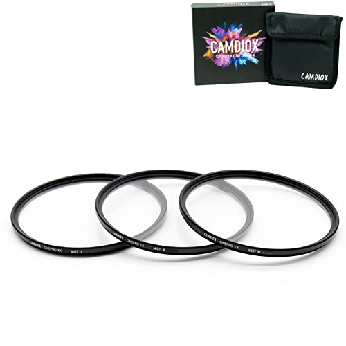 Cinepro Mist Soft Diffusion 1/2 1/4 1/8 CPRO Filter - PRO 3 pc Set Creative Cinematic Diffusion Effect for DSLR mirrorless Video Camera (62mm) 62mm