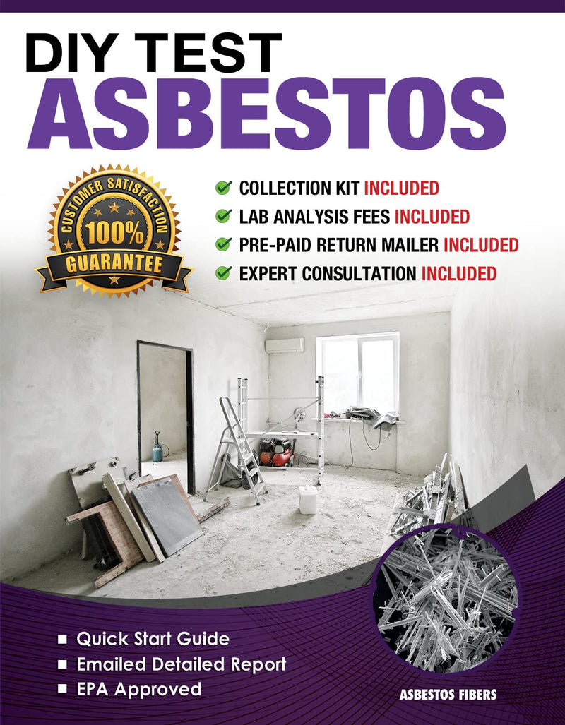 DIY Test Asbestos 2 PK- Includes All Lab Fees - Test Popcorn Ceiling, Tile, Insulation, Adhesive, Mastic, Drywall and Other Materials for Asbestos, DIY408