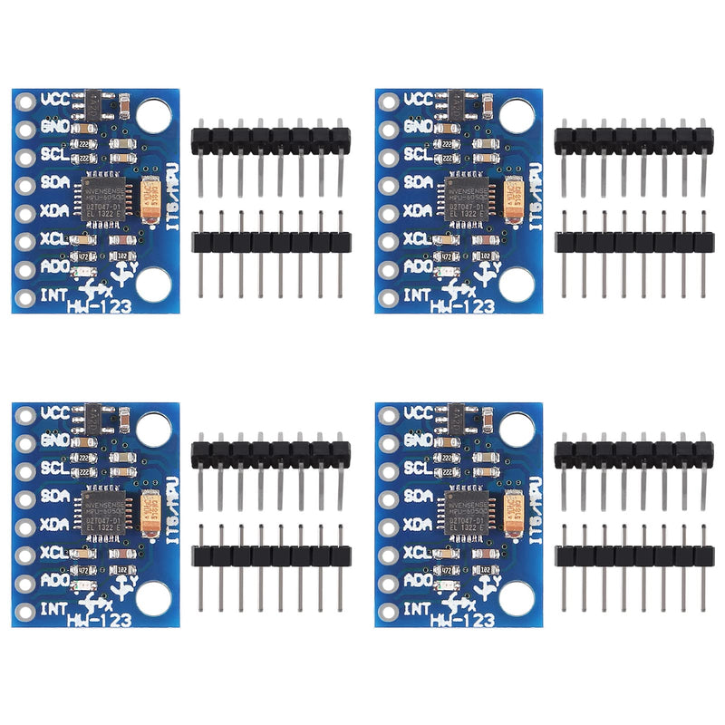 [Australia - AusPower] - GY-521 MPU-6050 4PCS 3 Axis Accelerometer Gyroscope Sensor Module 6 DOF 16 Bit AD Converter Data Output IIC I2C Sensor for Entertainment, Navigation, Robotics 