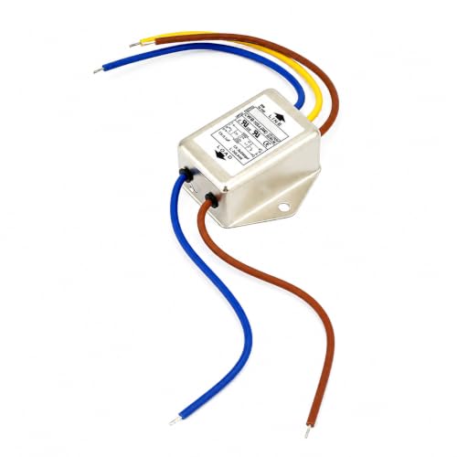 EMI Filter, CW1B-10A-L(040) Single-Phase Filter, EMI Mains Filter, 125/250V Electromagnetic Interference Filter, for Suppressing Continuous and Intermittent Pulse Interference
