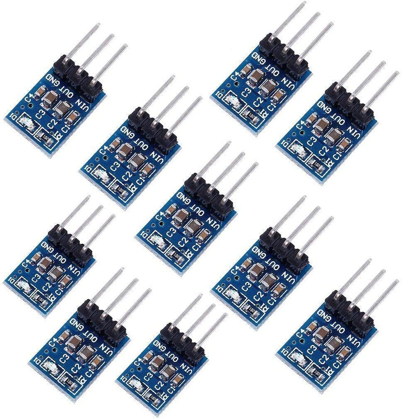 10pcs 3.3 DC Voltage Regulator Step Down Power Supply Module 4.75V-12V to 3.3V 800mA