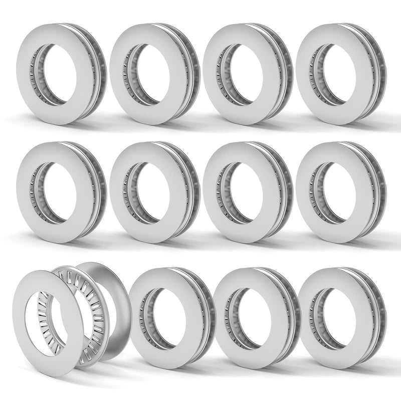 [Australia - AusPower] - 12 Sets Thrust Needle Roller Bearings with Washers, 3/4 Inch Bore 1-1/4 OD, NTA1220 2TRA Steel Industrial Bearing for Conveying Equipment, Robots, Elevators, Rolling Mills Etc. 