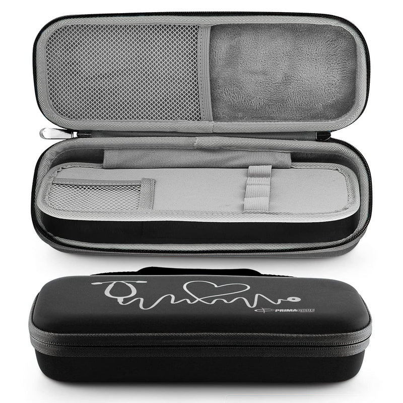 [Australia - AusPower] - Primacare KB-9297-BK Black Stethoscope Case, SUPPLIES NOT INCLUDED, for Stethoscopes and Medical Supplies, Multiple Compartments, Portable and Lightweight First Aid Kit Bag, Accessories for Nurses 