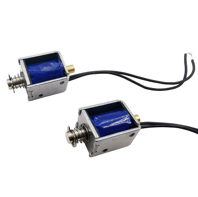 [Australia - AusPower] - 2PCS DC 5V 7? Mini Push Pull Linear Solenoid Electromagnet 5mm Stroke Open Frame Actuator Electric DC Magnet Solenoid 