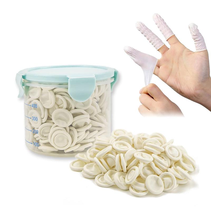 [Australia - AusPower] - Finger Cots, Inartato Latex Finger Protectors Rubber Finger Tips Sleeves Toes Gloves Multi-Used for Handmade, Beauty Nail, Tattoo Electronic Repair Apply (Medium Size 300 Pcs Per Case) Medium 