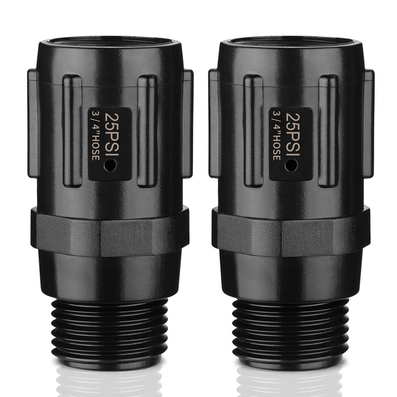 [Australia - AusPower] - Moistenland [2023 Upgraded] Pressure Regulator 25 PSI, 3/4" FHT × 3/4“ MHT, Acrylonitrile Butadiene Styrene, Pressure Reducer Low Flow Valve, Great for Drip Irrigation System (2 Pack) 