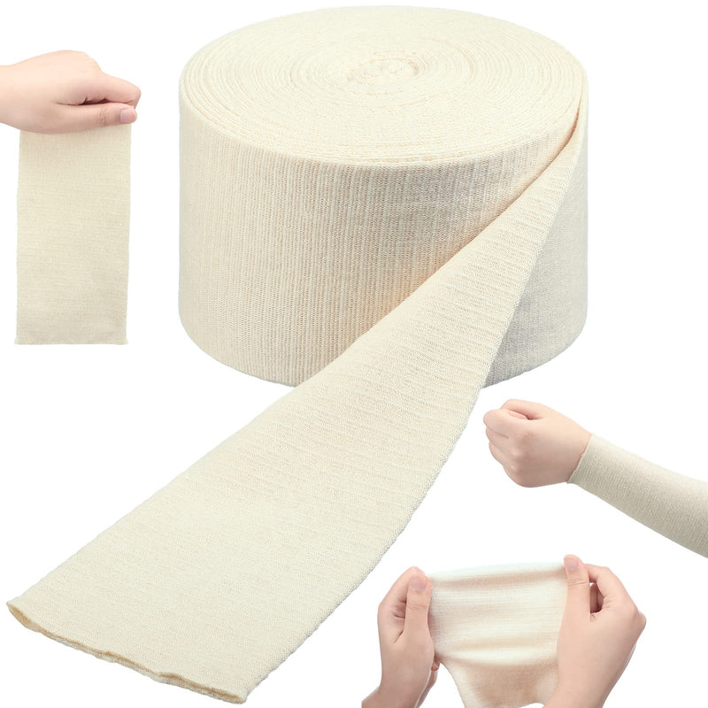 [Australia - AusPower] - Cotton Tubular Stockinette Gauze Roll Tubular Arm Stocking Elastic Leg Stockinette Tubing Compression Tube Sleeve Bandage for Cast Plaster Comfort Wear Sweat Absorbent (4 Inch x 11 Yard) 4 Inch x 11 Yard 