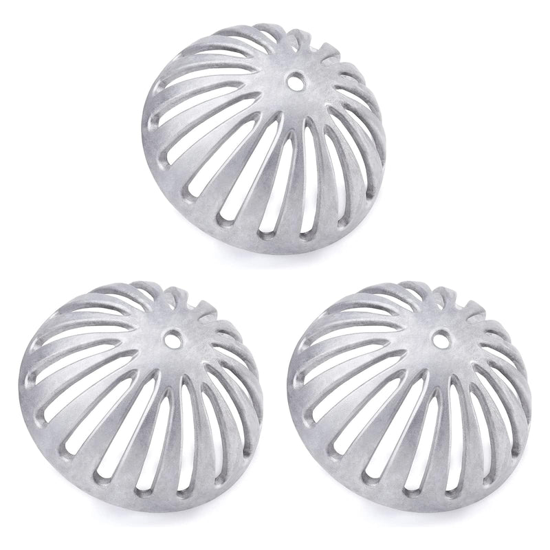 Aluminum Floor Drain Cover, Heavy Duty Dome Cover 5-1/2" (3pc) | Commercial Floor Drain Strainer, Preventing Leaves from Clogging the Drain,Fits Restaurant/Home/Garden,Drainage,Resists Rust Gray*3