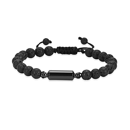 shajwo Cylinder Urn Bracelet for Ashes for Women Men Black