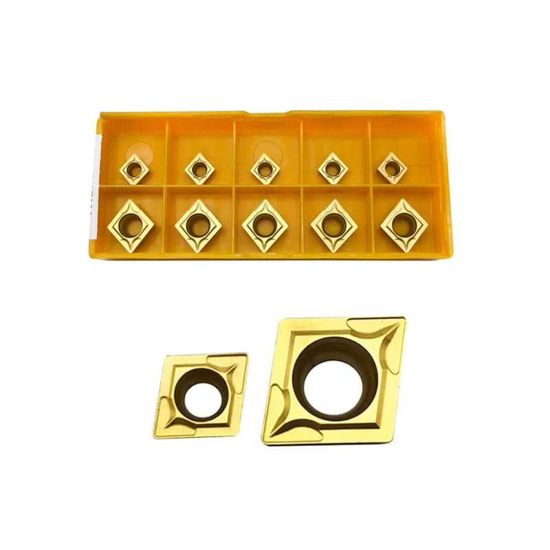 [Australia - AusPower] - 10pcs CCMT21.51 CCMT060204 and CCMT32.51 CCMT09T304 Carbide Inserts Mutilayer Coated Indexable Turning Inserts Replacement Inserts for Lathe Turning Tool Holder Boring Bar 10pcs CCMT inserts 
