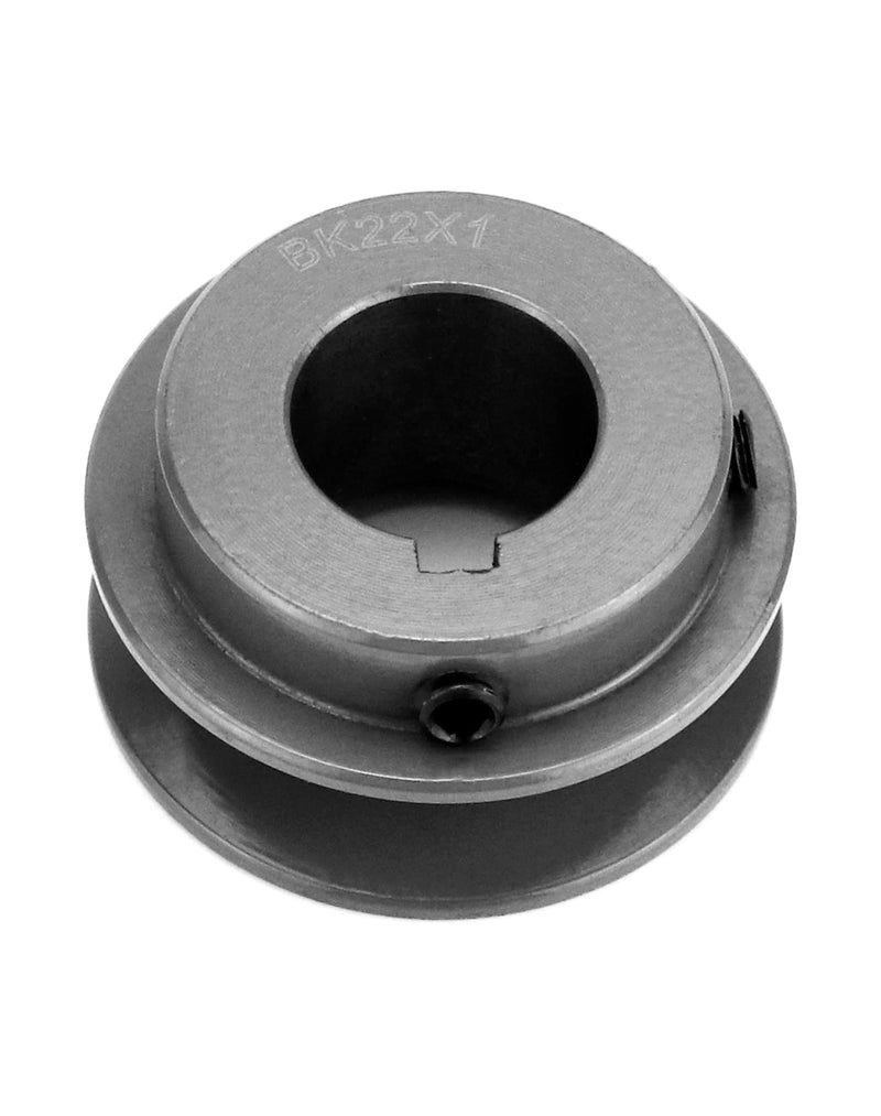 [Australia - AusPower] - QWORK BK221 V-Belt Pulley, 1" Bore, 2.35" OD V-Belt Sheave, Cast Iron, 1 Groove, 4L/A or 5L/B V-Belt 