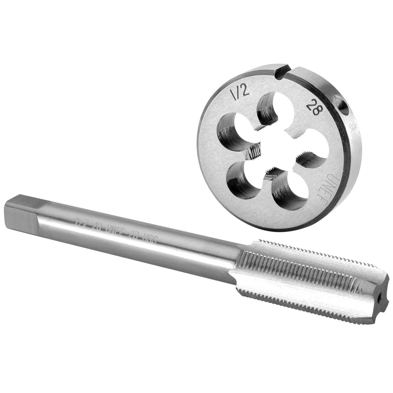 [Australia - AusPower] - Burkit 1/2"-28 UNEF Tap and Die Set, Right Hand 1/2 x 28 HSS Machine Thread Tap Die Set 