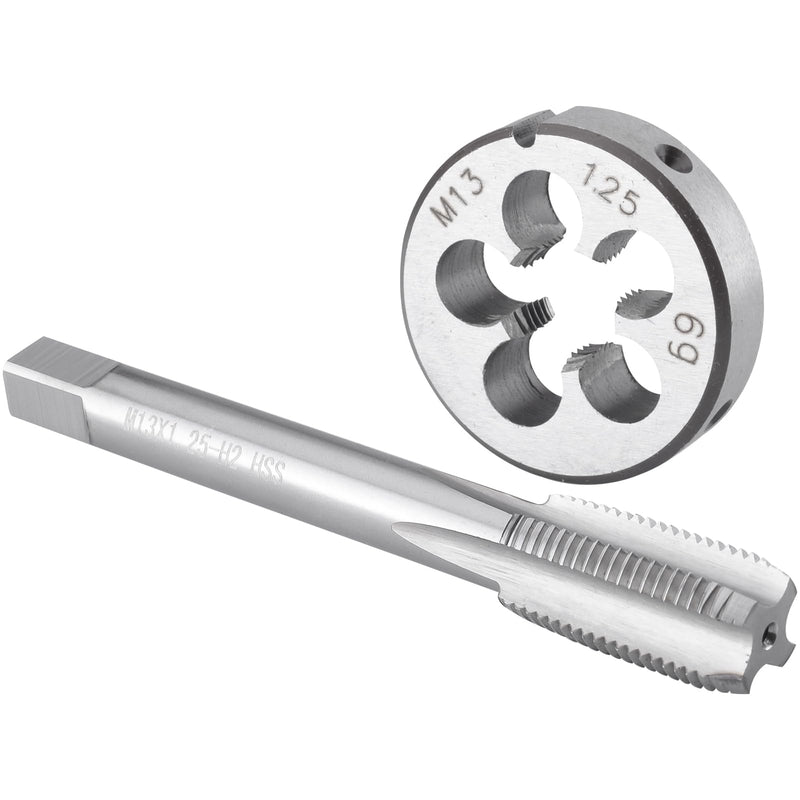 [Australia - AusPower] - Burkit M13 X 1.25 Tap and Die Set, M13 x 1.25 Machine Thread Tap and Round Die Right Hand M13x1.25 