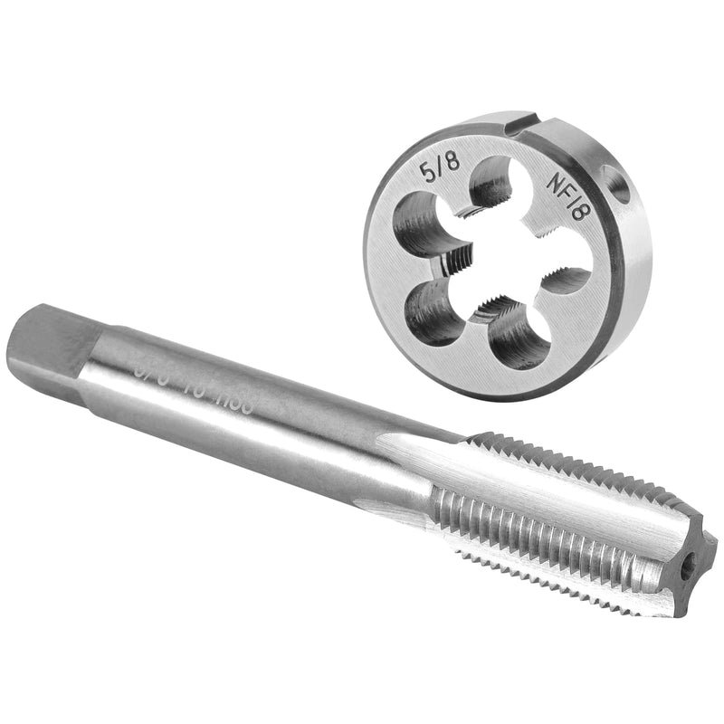 [Australia - AusPower] - Burkit 5/8"-18 UNF Tap and Die Set, 5/8 x 18 UNF Machine Thread Tap and Round Die Right Hand 