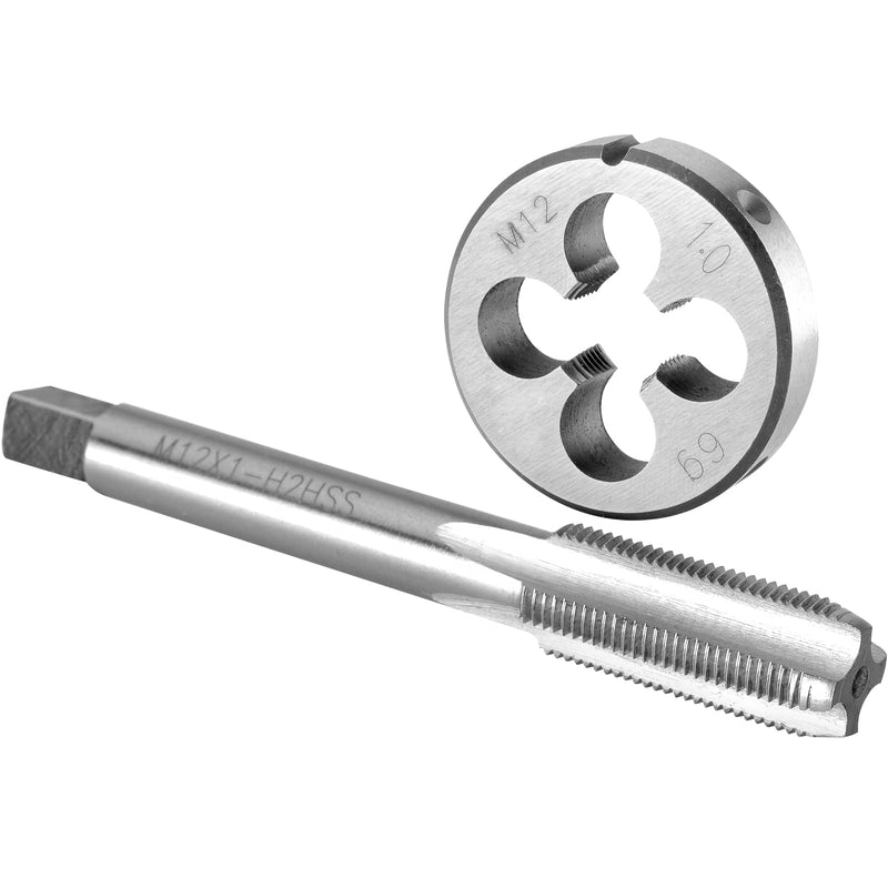[Australia - AusPower] - Burkit M12 X 1 Tap and Die Set, M12 x 1.0 Machine Thread Tap and Round Die Right Hand M12x1 