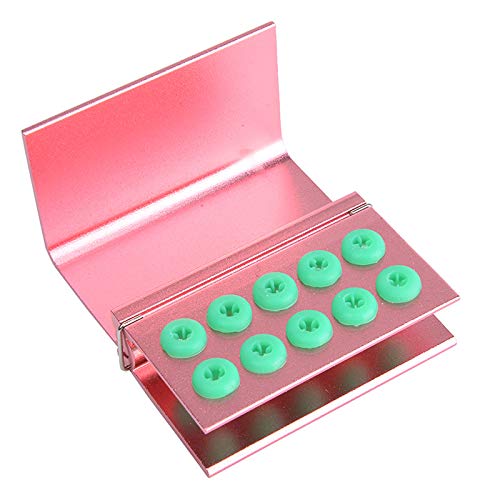 [Australia - AusPower] - 5Pcs 10 Holes Dental Burs Holder Block Case for CA/RA?FG Dental Autoclavable Burs Holder Pink 