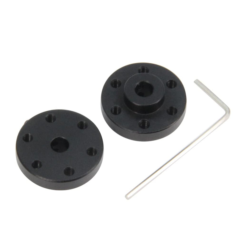 [Australia - AusPower] - Zeberoxyz 2pcs Black Rigid Flange Shaft Coupling with M3 Thread for 5mm Shaft Motor Guide Shaft Coupler Motor Connector for DIY 3D Printer Parts (5mm, Black) 