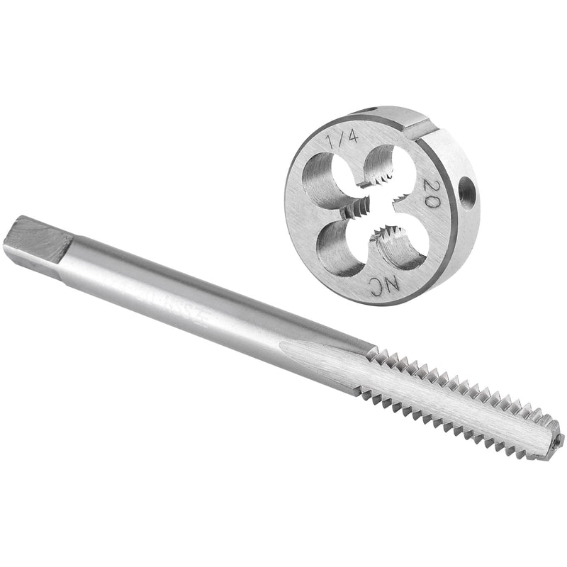 [Australia - AusPower] - Burkit 1/4"-20 UNC Tap and Die Set Left Hand, 1/4 x 20 UNC Machine Thread Tap and Round Die 