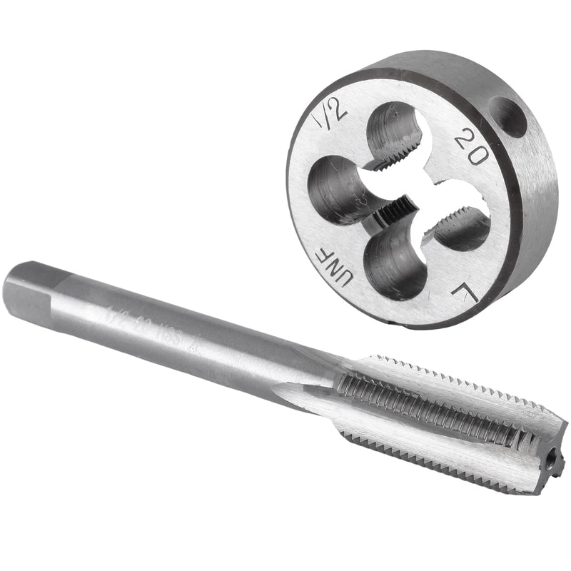 [Australia - AusPower] - Burkit 1/2"-20 UNF Tap and Die Set Left Hand, 1/2 x 20 UNF Machine Thread Tap and Round Die 