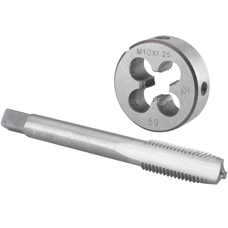[Australia - AusPower] - Burkit M10 X 1.25 Tap and Die Set Left Hand, M10 x 1.25 Machine Thread Tap and Round Die 