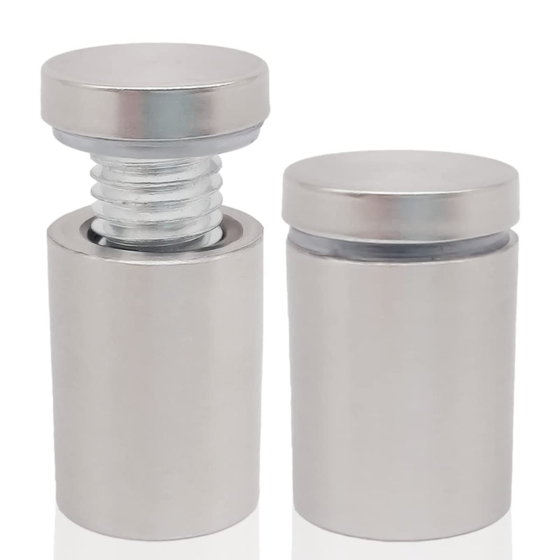 Standoff Screws for Acrylic - 1 x 2 Inch Sign Standoff Mounts Screws by Lantee, Stainless Steel, 25 x 50mm, 20 Pcs 1" x 2" / 25 x 50mm Silver