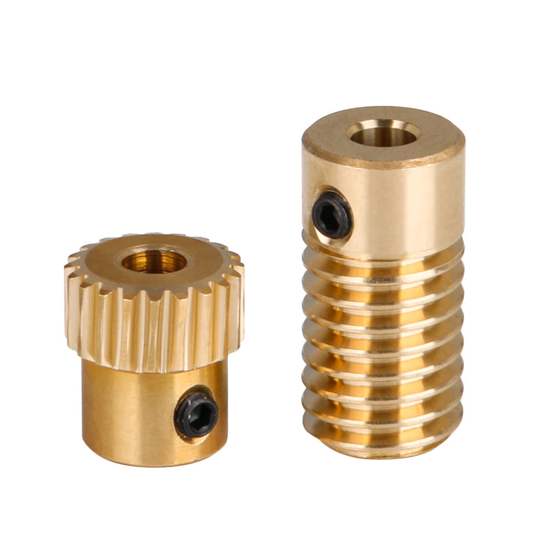 [Australia - AusPower] - BQLZR 0.5Modulus Brass Gear Shaft with 20T Wheel Screw 4mm Hole Industrial Accessories 