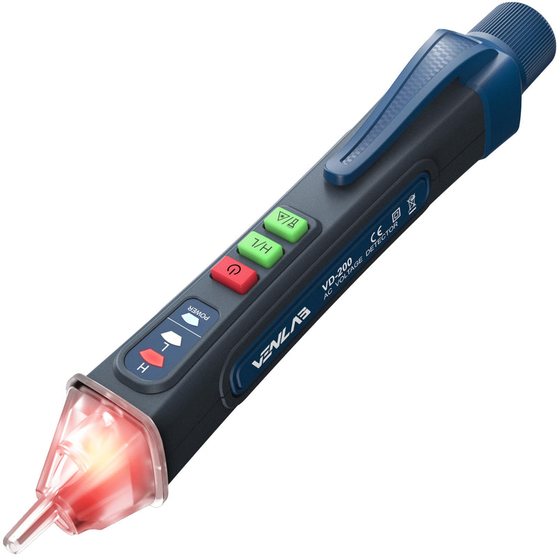 [Australia - AusPower] - Voltage Tester, Non Contact Voltage Detector, Circuit Tester Dual Range Voltage Sniffer 12V-1000V/48V-1000V, Live Wire Tester with Alarm and Flashlight, Electrical Tester with LCD Display 