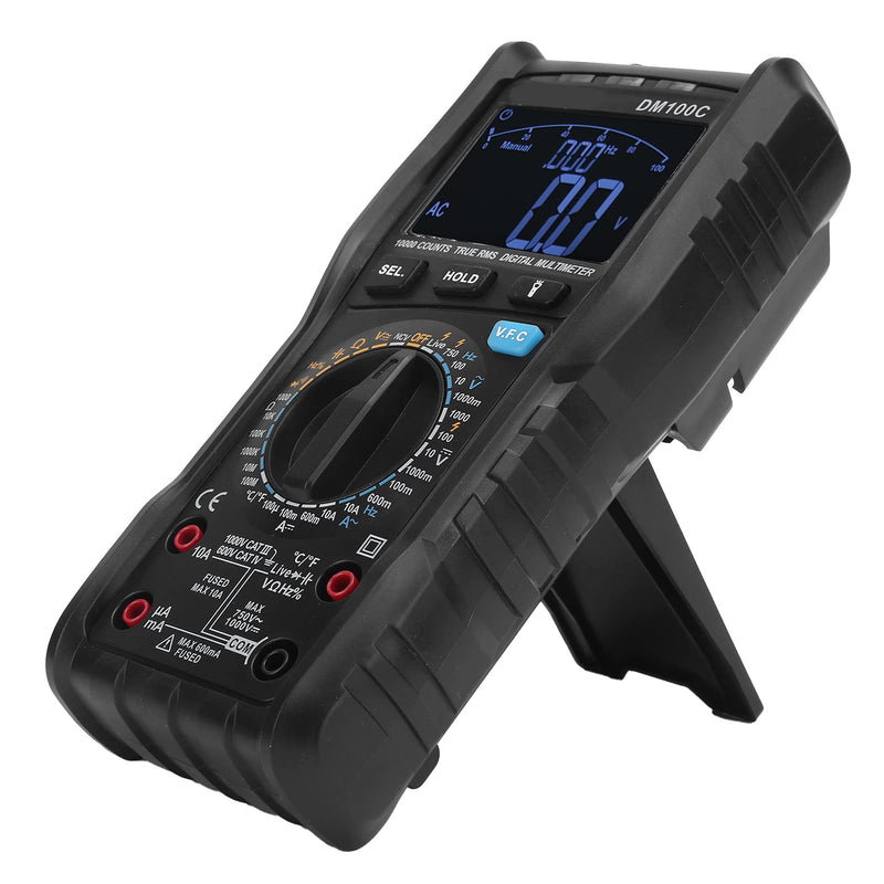 [Australia - AusPower] - Electrical Multimeter, Digital Hand‑Automatic Integration 10A/999.9V Multimeter DM100C for Electrical Maintenance 