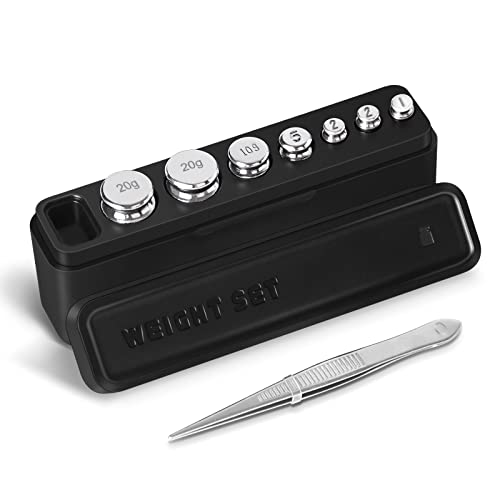 Fuzion calibration weights 60g total, 7-piece scale calibration weight set in protective case