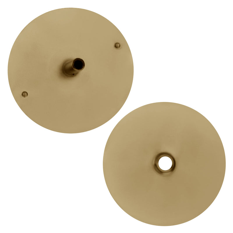 NU-Set 6 x 2171-3 Door Hole Cover Steel Plate Brass Finishing, 6 Pack