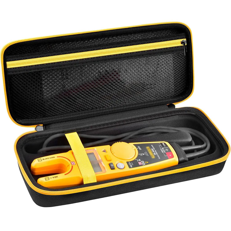 [Australia - AusPower] - Case Compatible with Fluke T5-1000/ T5 600/ T6-1000/ T6 600 Electrical Voltage, Continuity and Current Tester Meter Organizer Holder - Black (Box Only) Black Inner Tray 