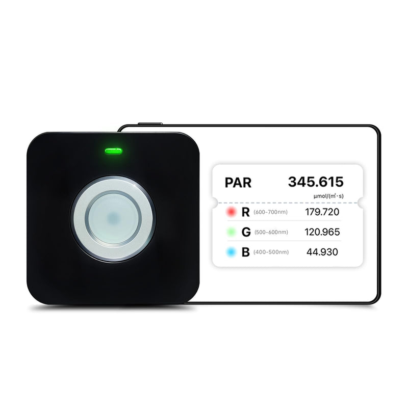 [Australia - AusPower] - VBR-100 Quantum PAR Meter 6000umol/(?s),Full Spectrum,Show Red and Blue PPFD in Light Seperately,PPFD Distribution Record 