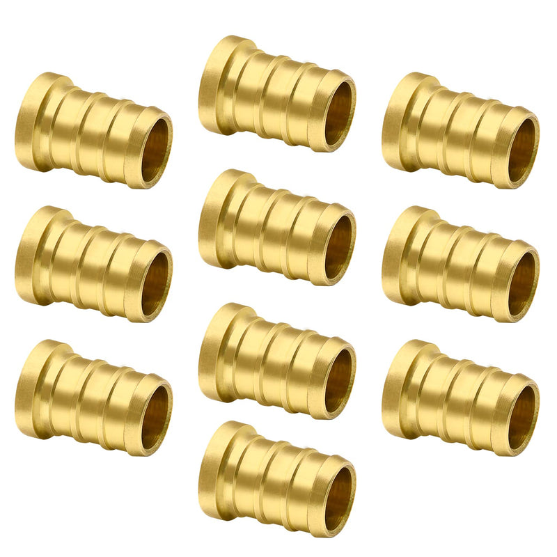 [Australia - AusPower] - 10pcs PEX Barb Plug End Cap, 1/2" PEX Caps, PEX Barb Plug End Cap, Brass PEX Barb Plug End Cap Pipe Fitting (1/2", 10pcs) 1/2"-10 Pack 
