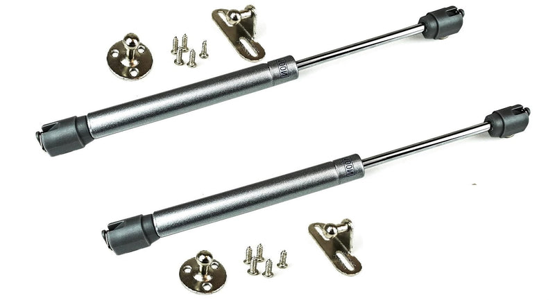 [Australia - AusPower] - Berta (2 Pieces) 10 Inch 100N/22 LB Hydraulic Soft Open Gas Springs/Struts for Cabinets, Furniture Cabinet Doors Lift, Lid Stay, Support Hinges for RV Platforms with Brackets and Screws (Gas-Hinge) 2 Pieces 