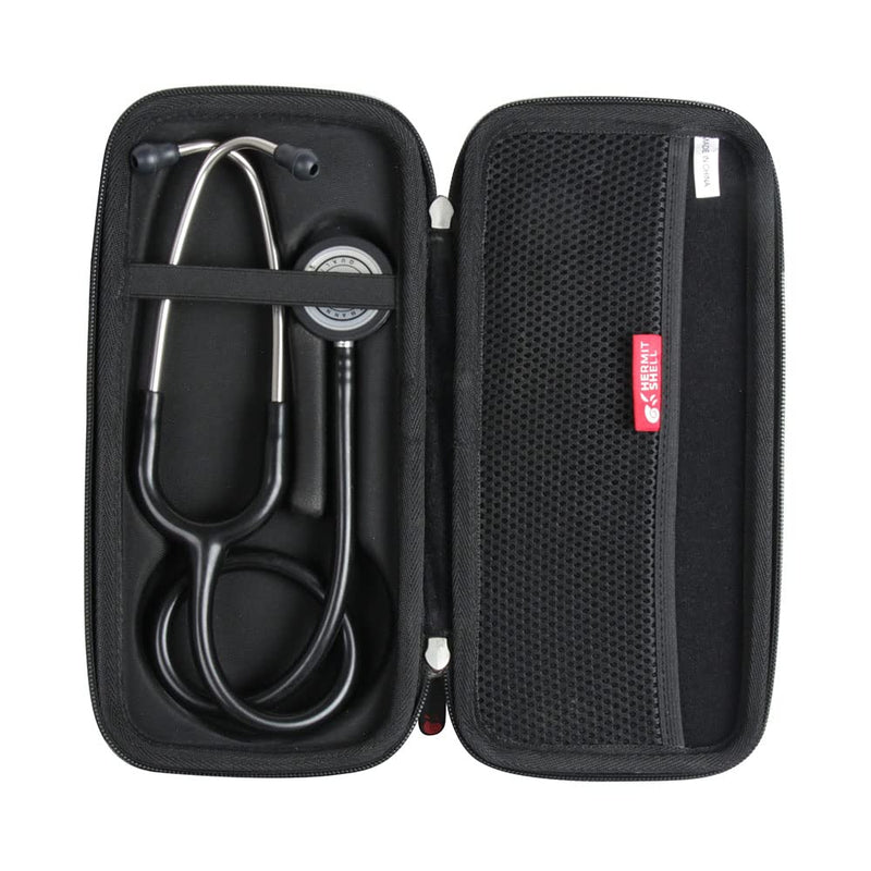 [Australia - AusPower] - Hermitshell Travel Case for 3M Littmann Classic III Monitoring Stethoscope (Black) Black 