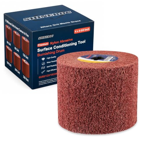 Sanding Roller Brush, Efficient Sanding Roll Brush Made of Brown Corundum and Synthetic Fiber, Sanding Sleeves for Sanding Roller, Sanding Machine for Sanding, Matting, Satining, 60 Grit 60 grit