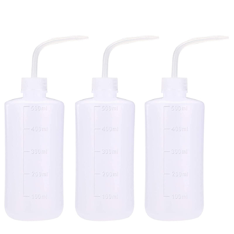 [Australia - AusPower] - UPTATSUPPLY 3 PCS Tattoo Bottle Squeeze Wash Bottle Convenient Green Soap Supply Wash Tattoo Accessories (500ml) 3PC 500ML white 