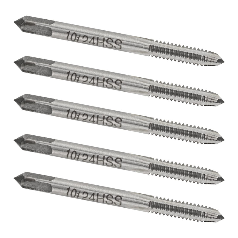 [Australia - AusPower] - 5PCS No 10-24 UNC HSS Machine Tap, 10 x 24 UNC Right Hand Thread Tap 