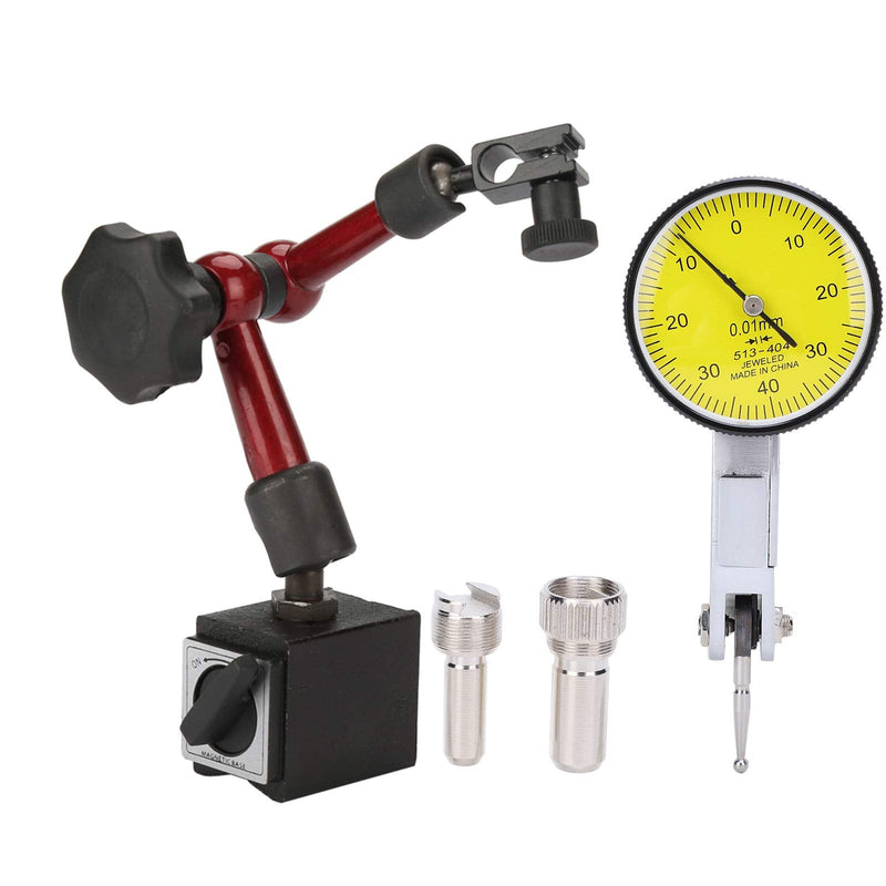 [Australia - AusPower] - Dial Indicator Tester with Magnetic Base Flexible Stand Holder Lever Dial Test Indicator 0.01mm Resolution 