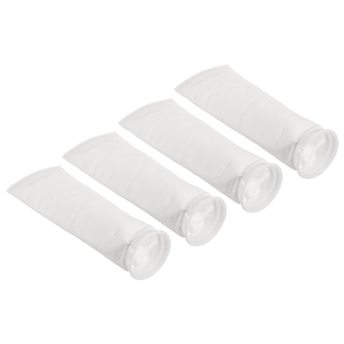 PATIKIL 4 Inch Ring Filter Socks 5 Micron Pack of 4 Mesh Bag Swimming Pool White | skimmer